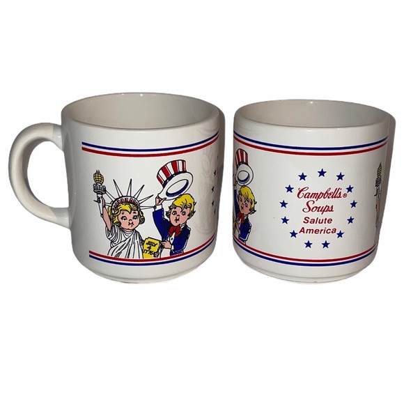Vintage Campbell’s Soups SALUTE AMERICA cup mug x2 - Picture 5 of 15